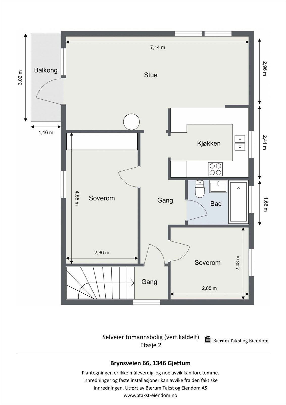 Plantegning 2.etg. Galleribilde