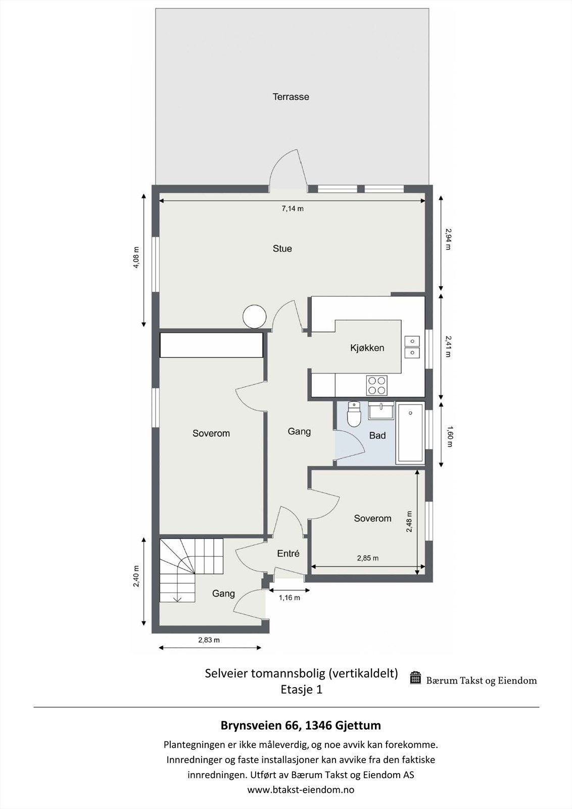 Plantegning 1.etg. Galleribilde