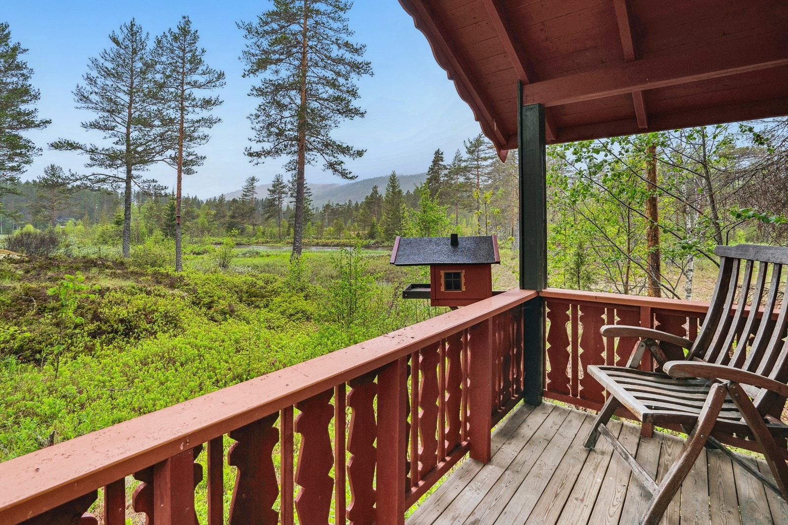 Fint å gå ut med båt eller kano ved hytta. Galleribilde