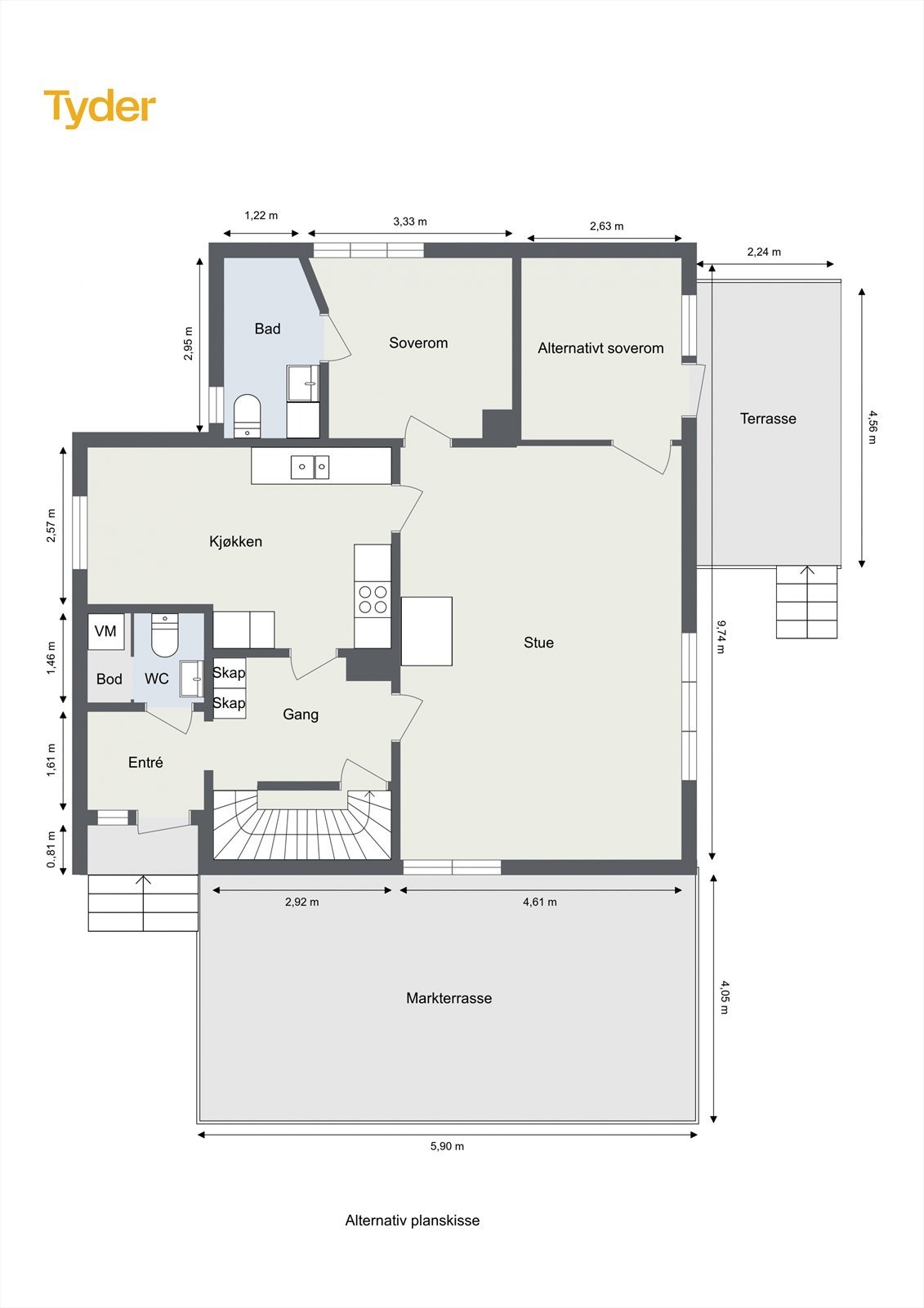 Alternativ planløsning Galleribilde