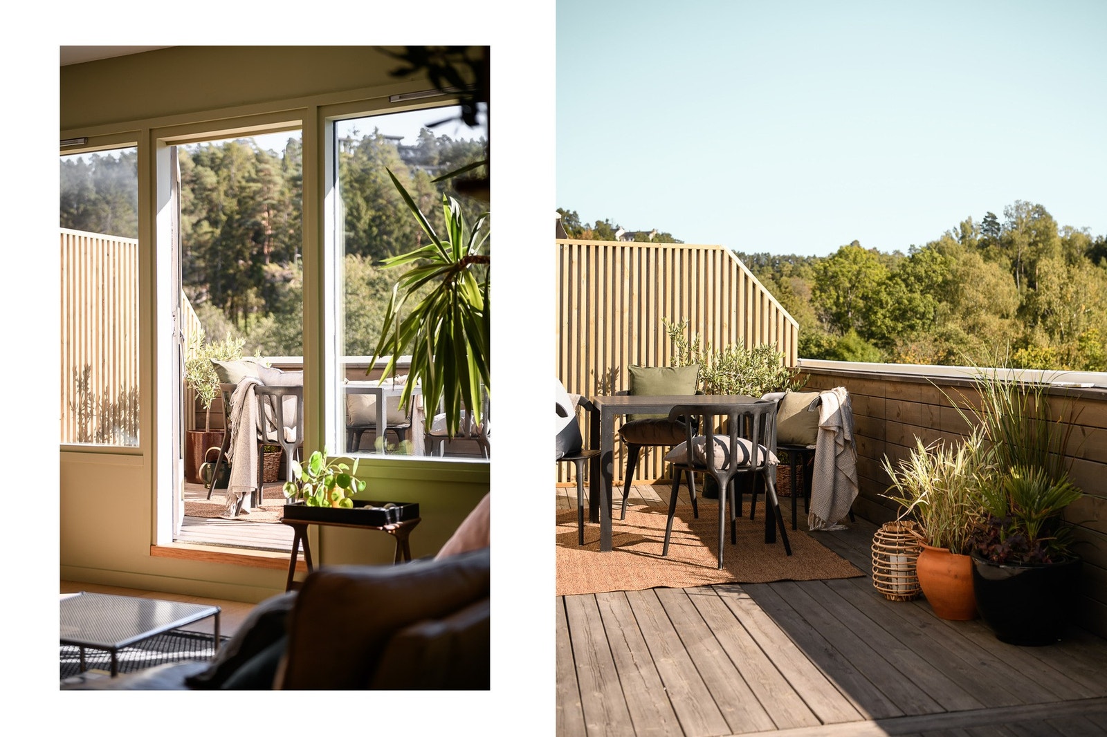 Fra stuen er det utgang til den store terrassen på 30 kvm. Galleribilde