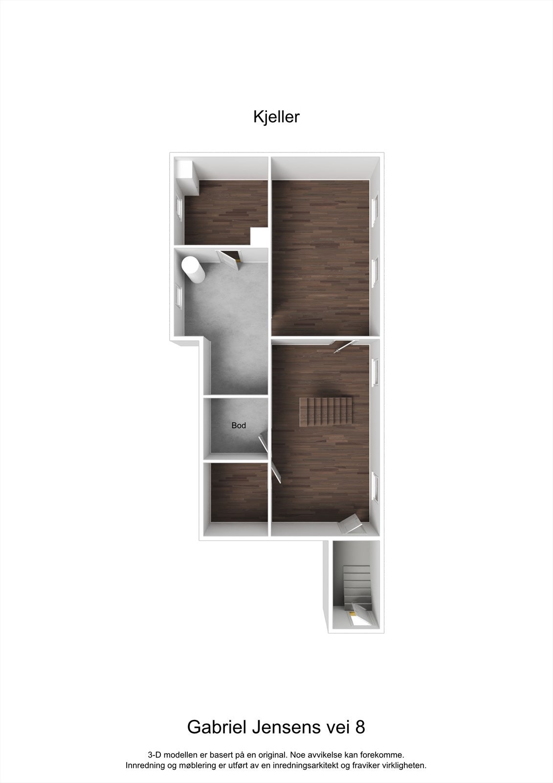 Planskisse kjeller. Galleribilde