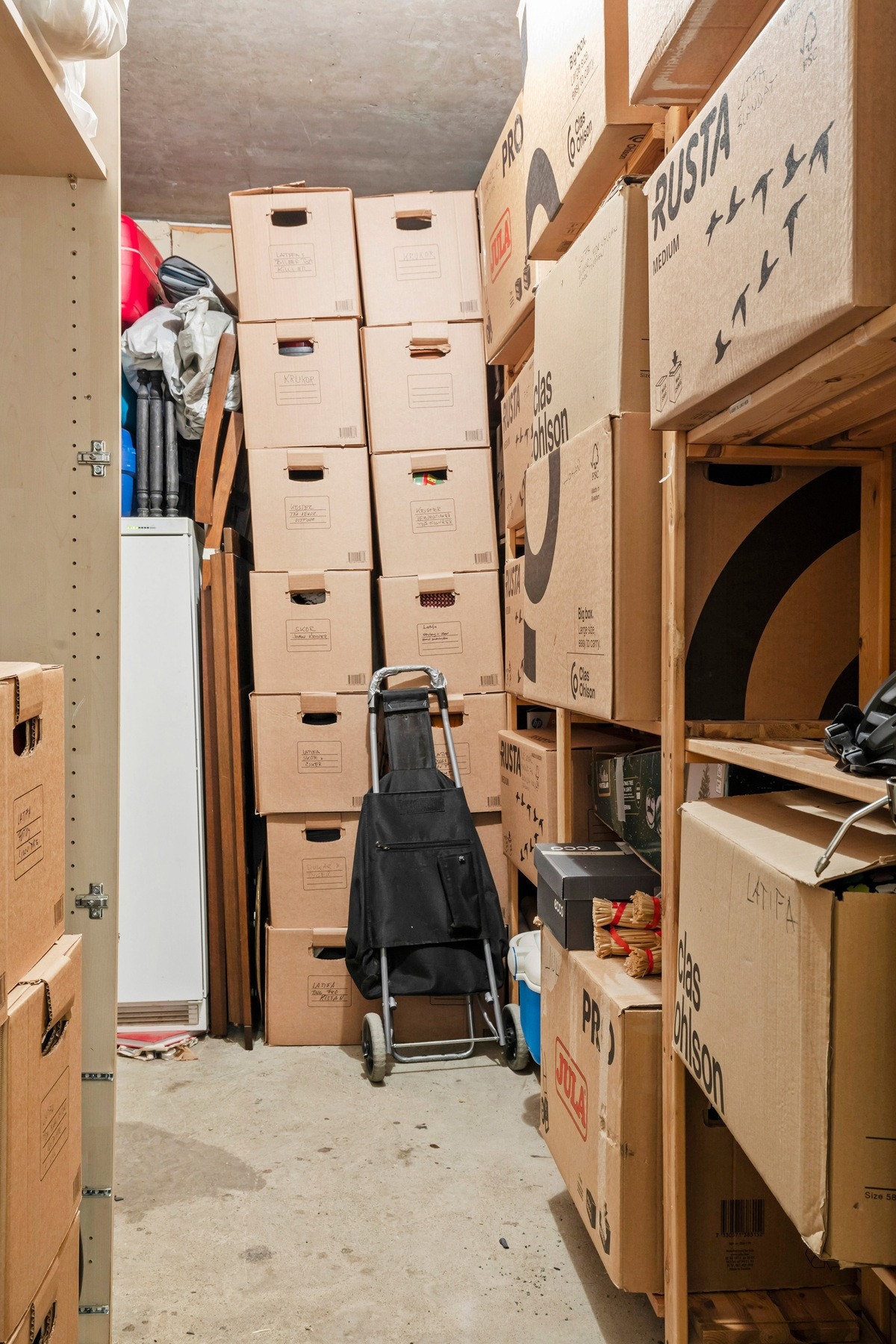 Bod i kjeller på 7 kvm med stikkontakt for f.eks en fryser. Galleribilde