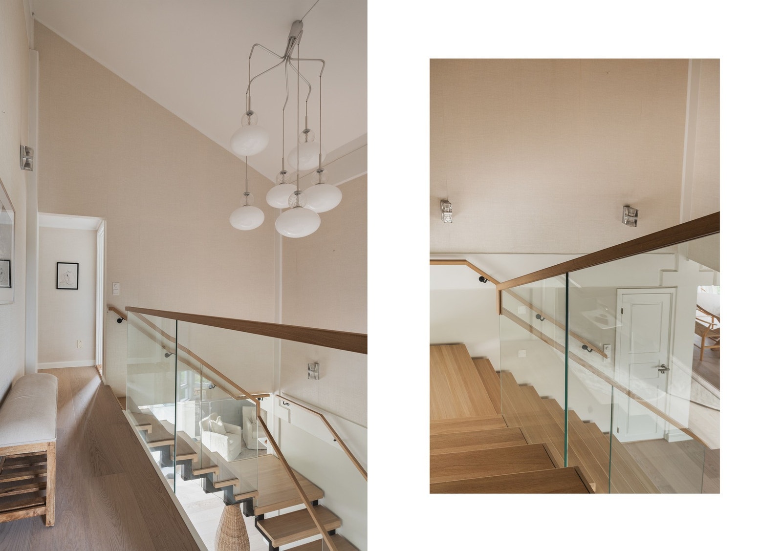 Plan 2 består av en gang med trapp, tre soverom, tre bad, vaskerom og to boder. Galleribilde