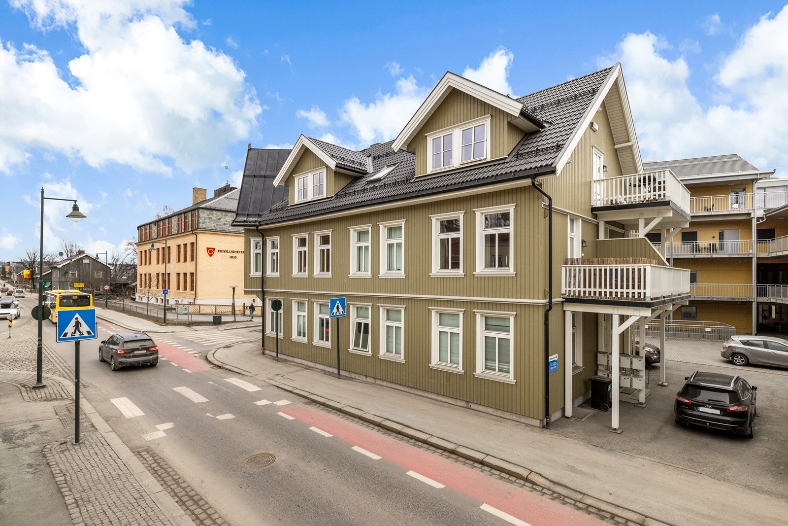 Bygningen i sveitserstil i Glatveds gate 1 er nylig rehabilitert, ombygget og påbygget Galleribilde