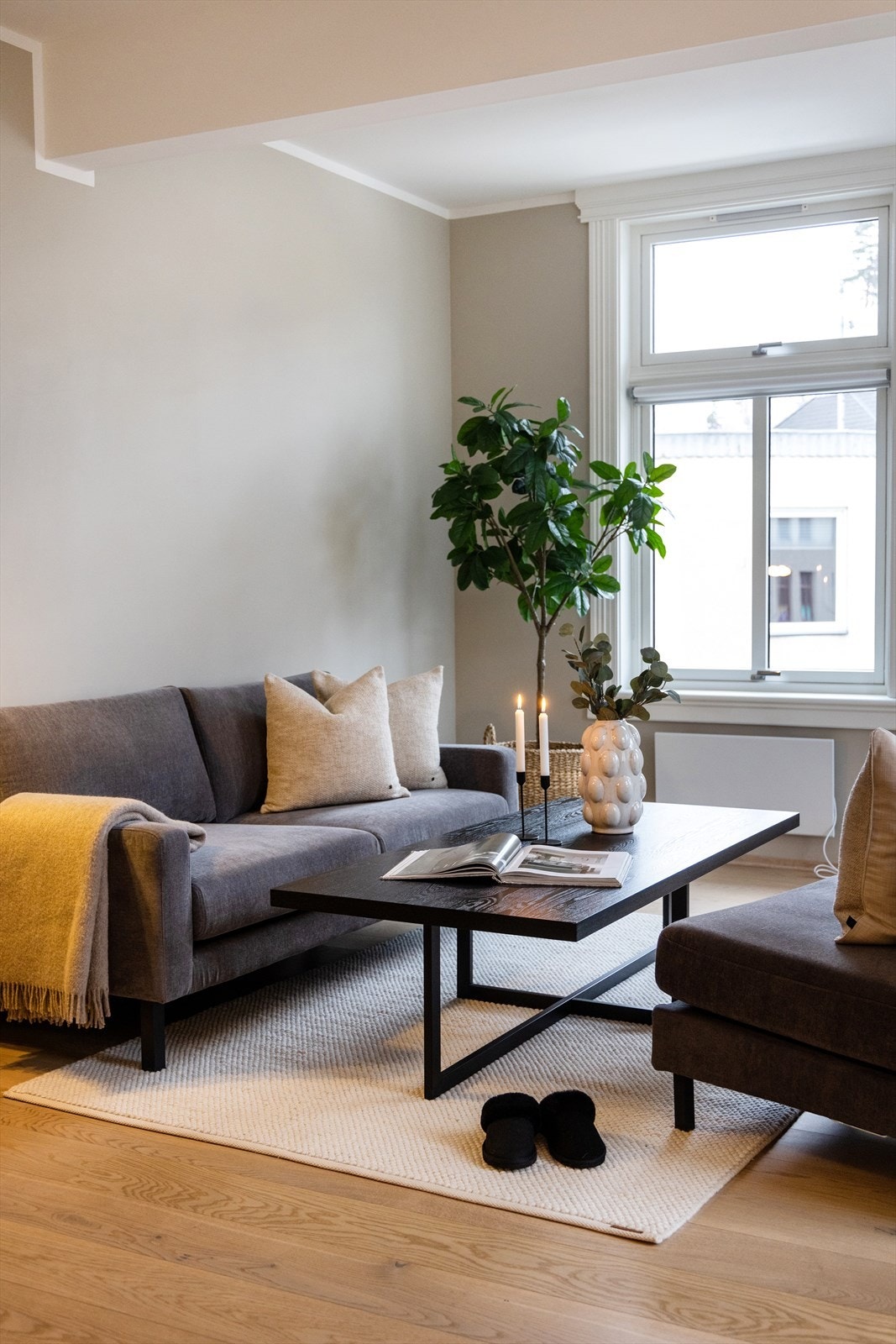 De store vinduene gir mye dagslys og naturlig lys Galleribilde