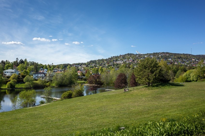Kort vei idylliske Holmendammen Galleribilde