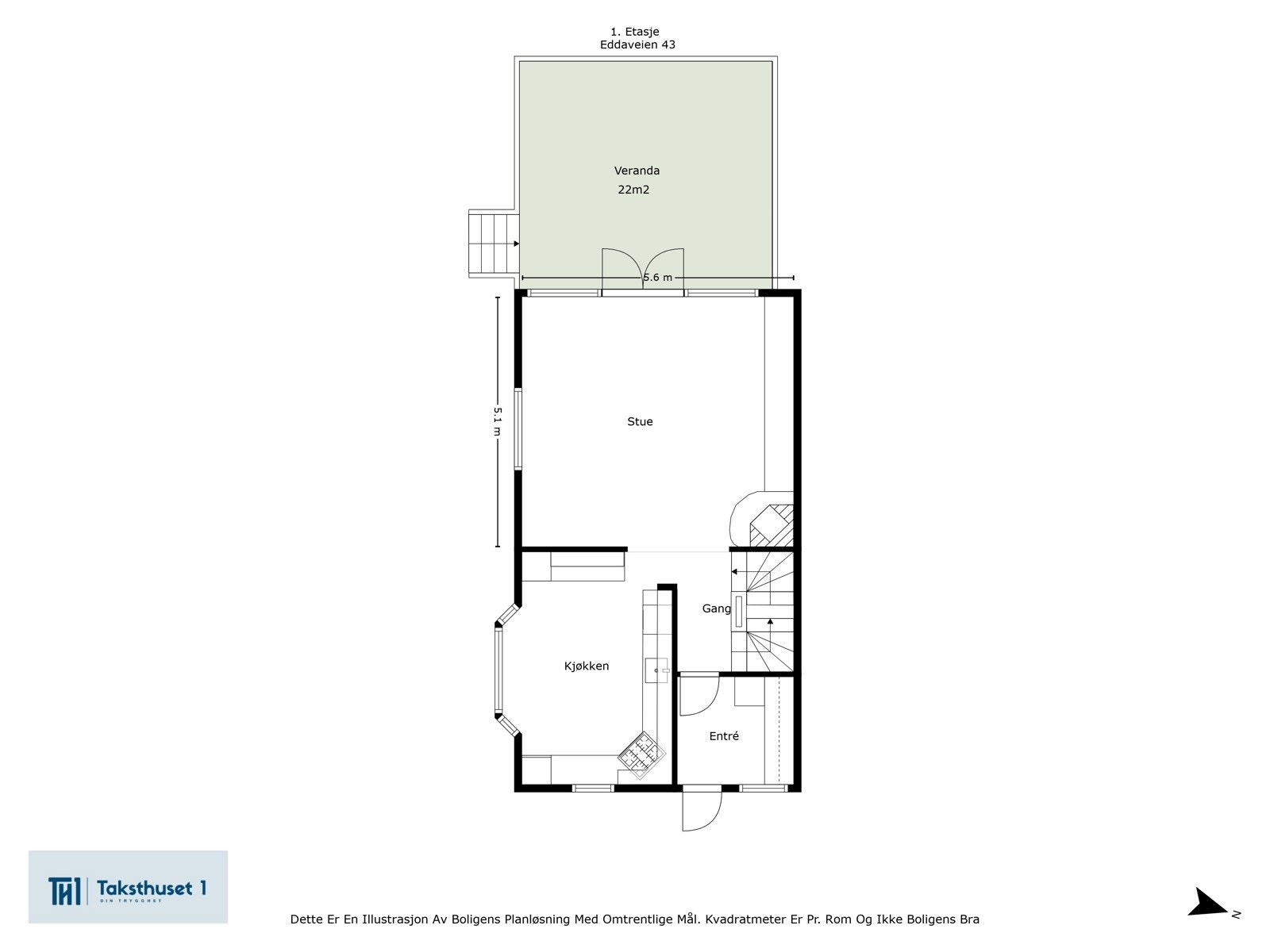 Plantegning 1. etasje Galleribilde