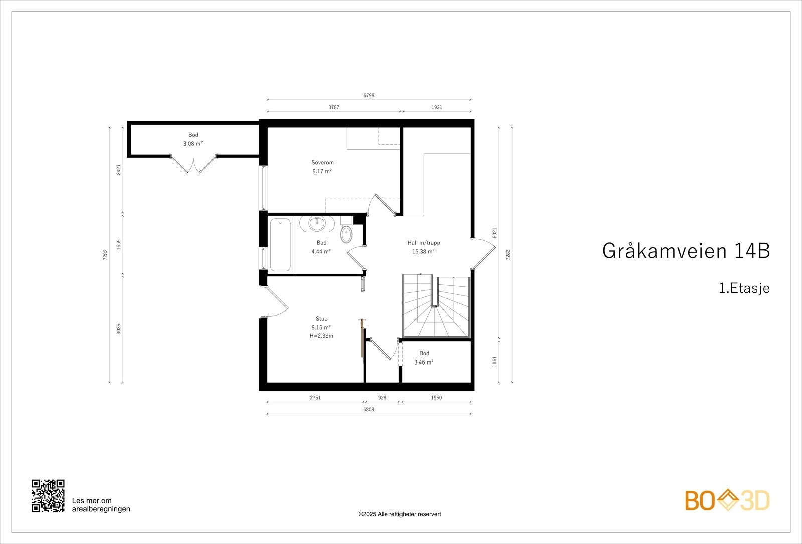 Plantegning 1. etasje Galleribilde