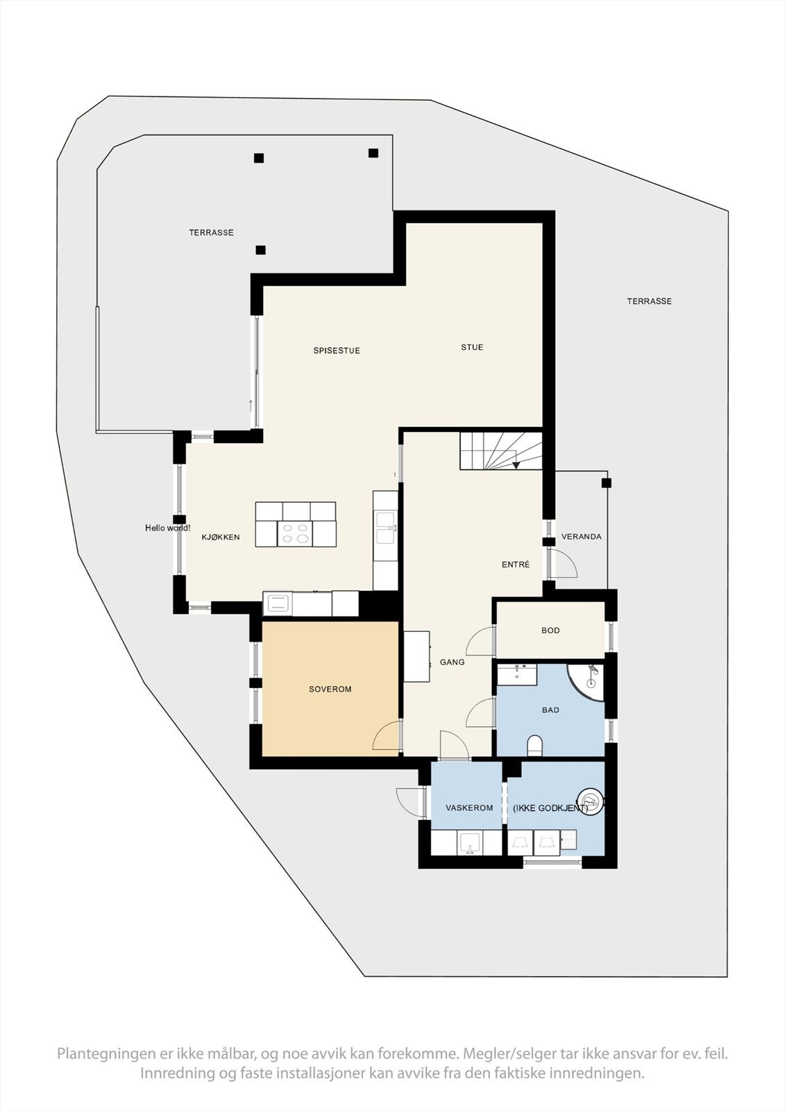 Plantegning 1. etasje. Galleribilde