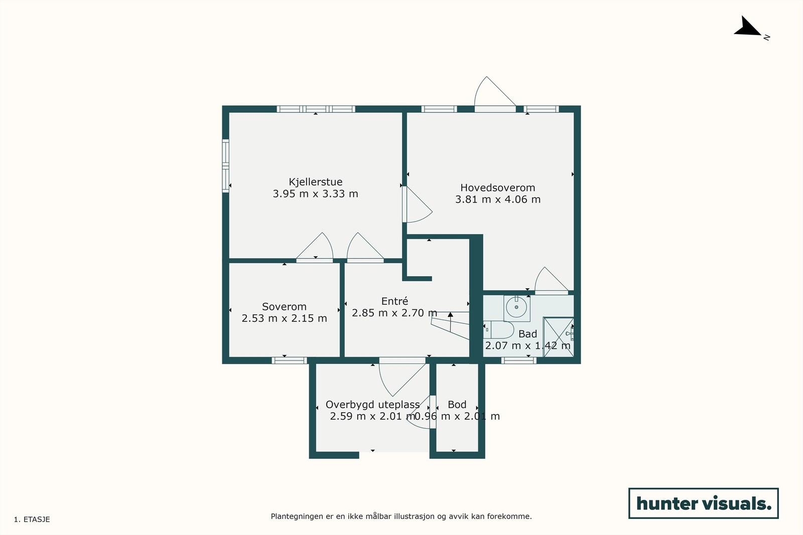 Plantegning - 1. etasje Galleribilde