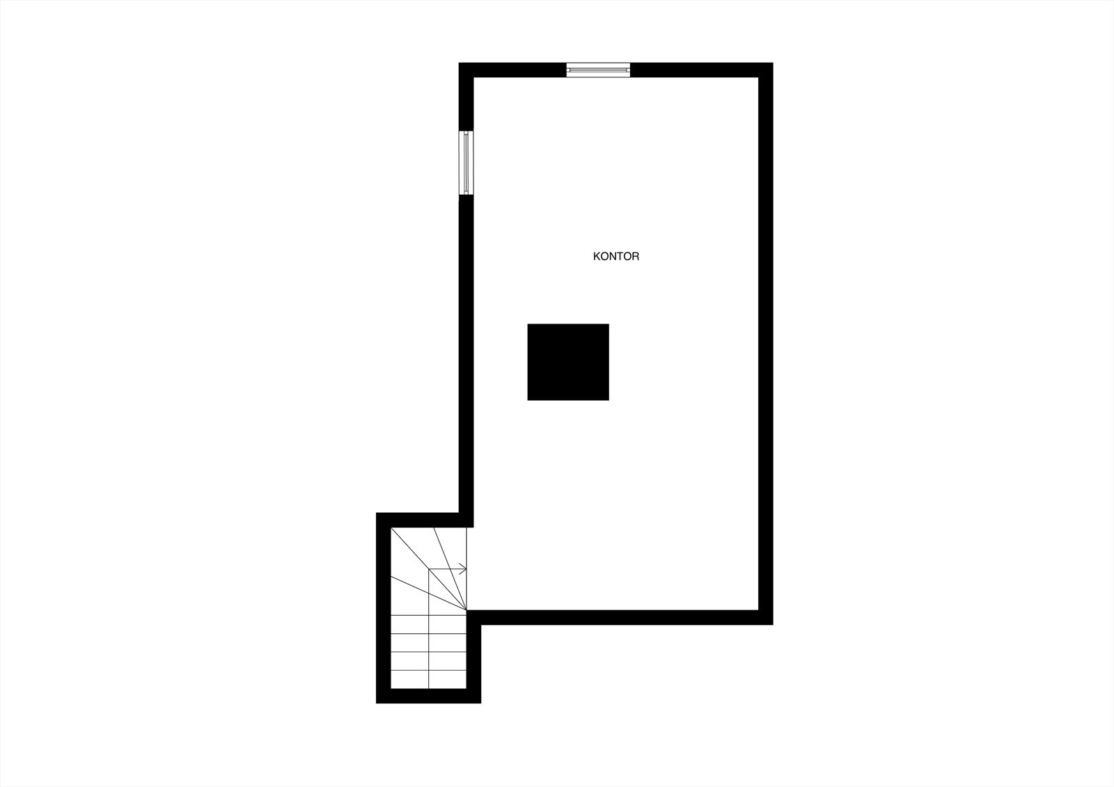 Plantegning loft Galleribilde