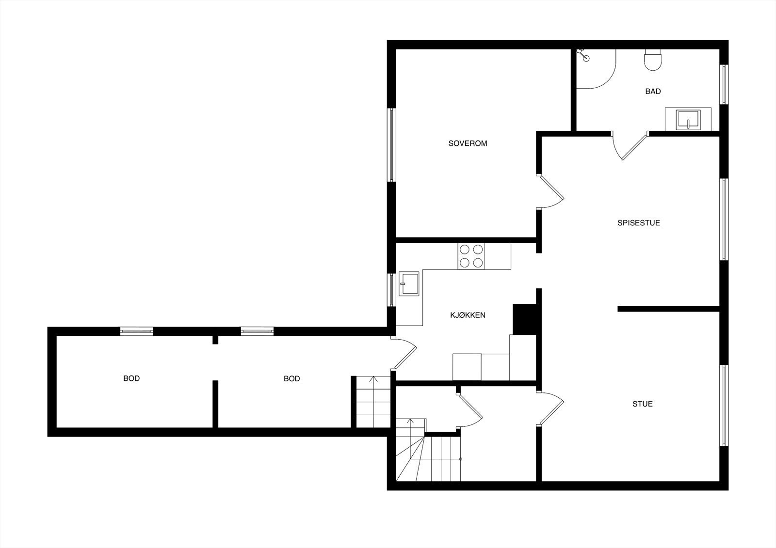 Plantegning 2. etasje Galleribilde