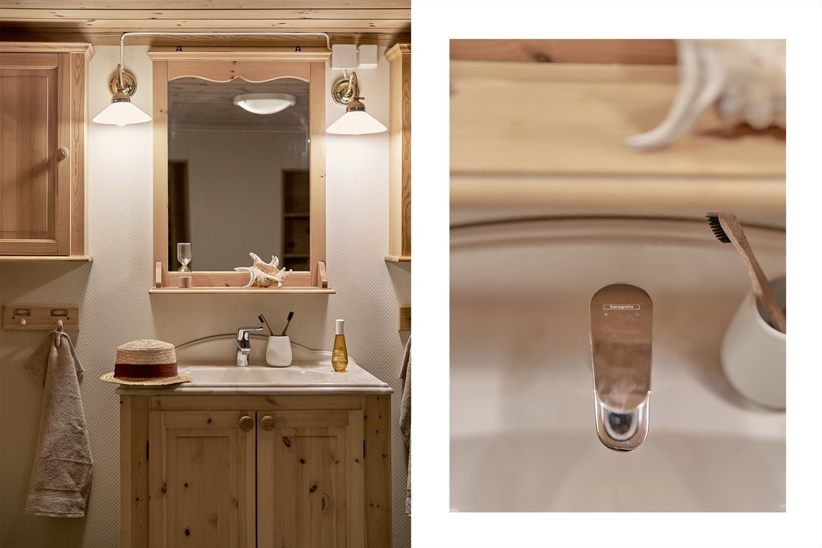 Et praktisk bad med tilknyttet vaskerom gjør det enkelt å ta hånd om familiens behov. Med god plass til oppbevaring og vaskefasiliteter er dette et funksjonelt rom. Galleribilde