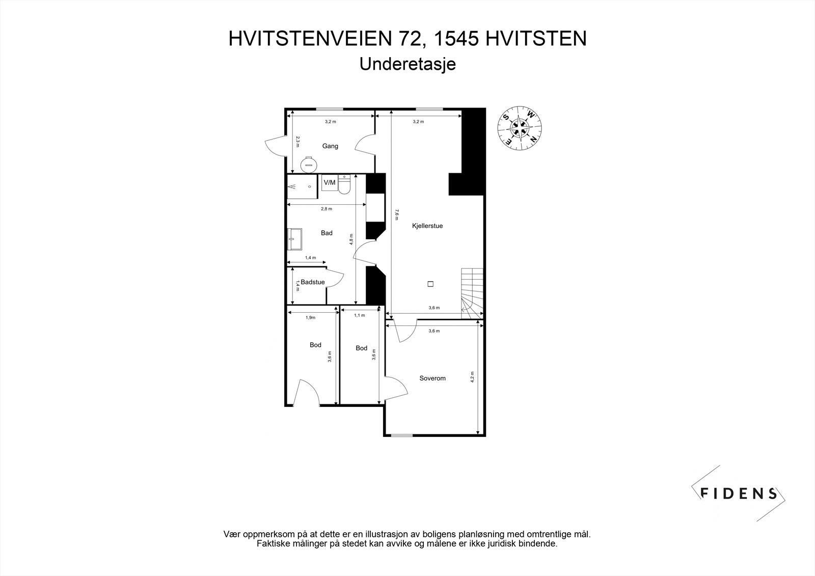 Plantegning underetasje Galleribilde