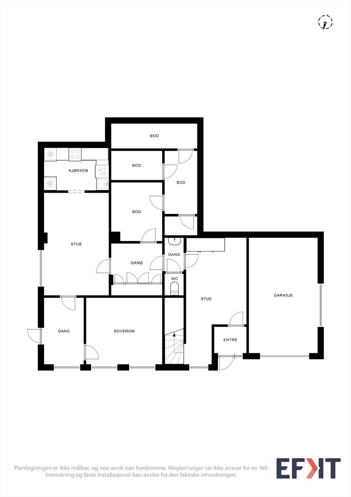 Plantegning over sokkeletasjen. Galleribilde