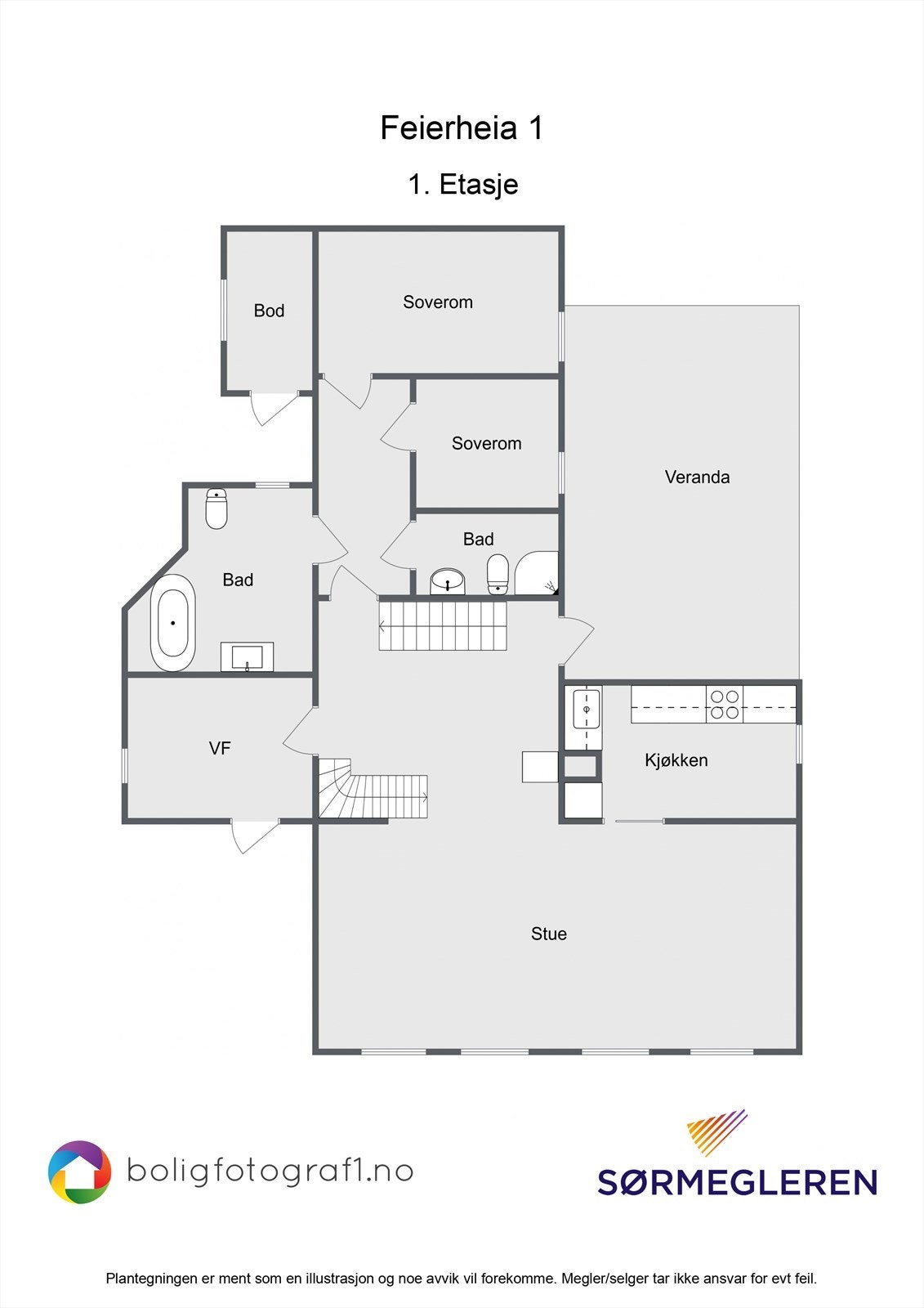 Plantegning hovedetasjen Galleribilde