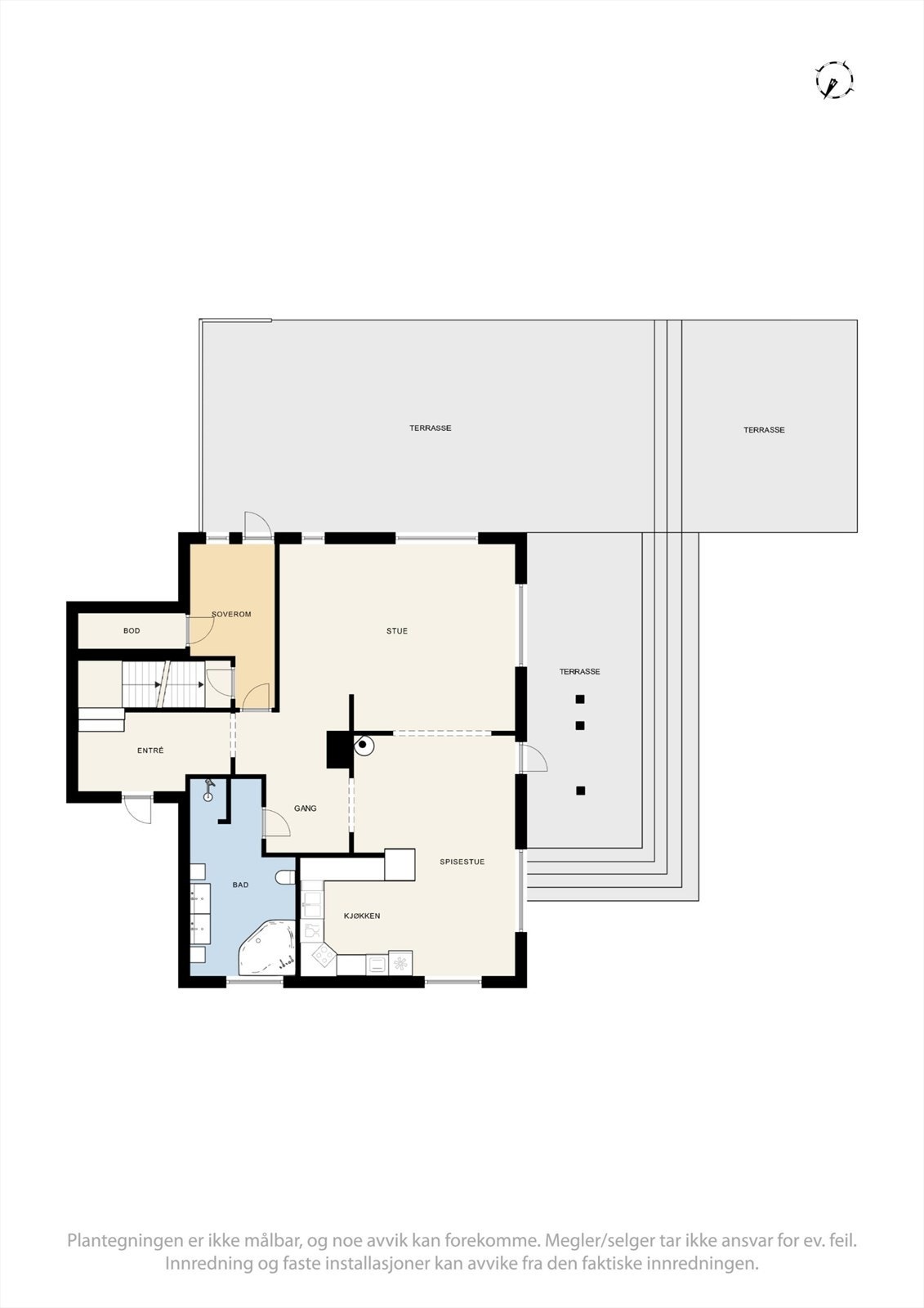 Plantegning 1.etg. Galleribilde