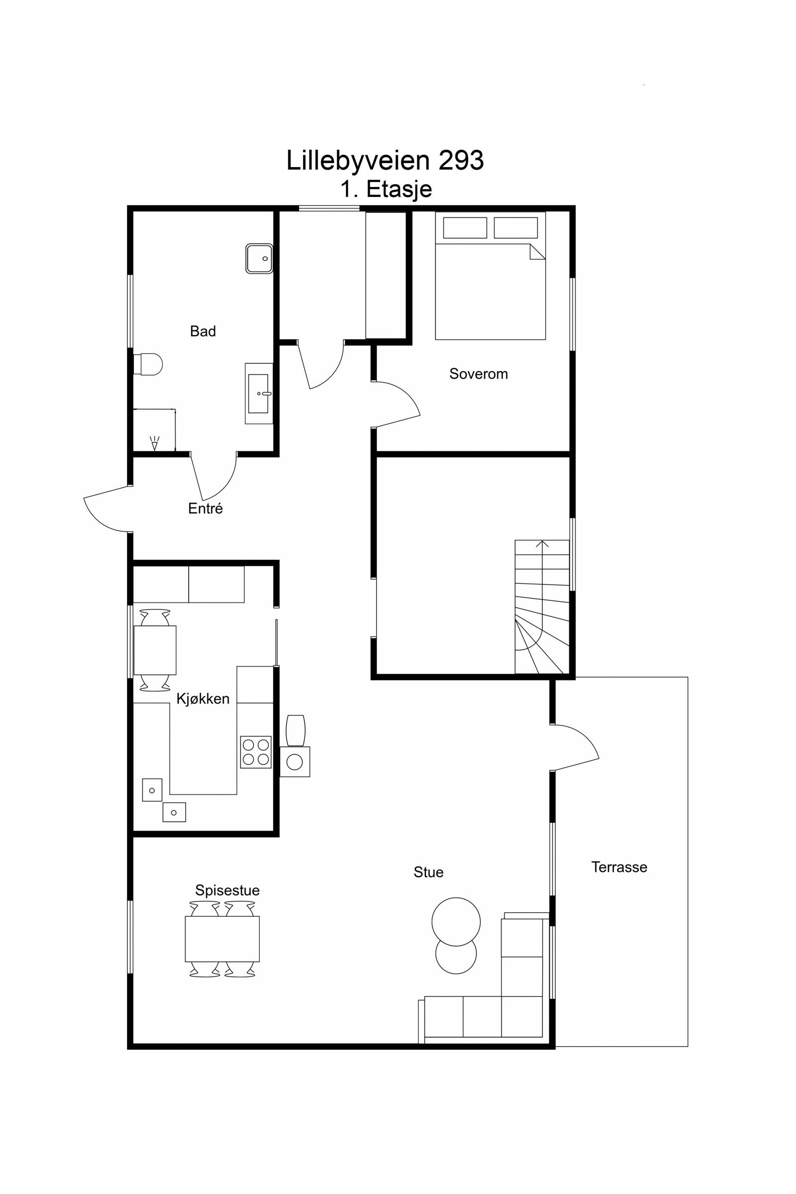 Floorplan letterhead - Lillebyveien 293 - 1. Etasje - 2D Floor Plan kopia Galleribilde