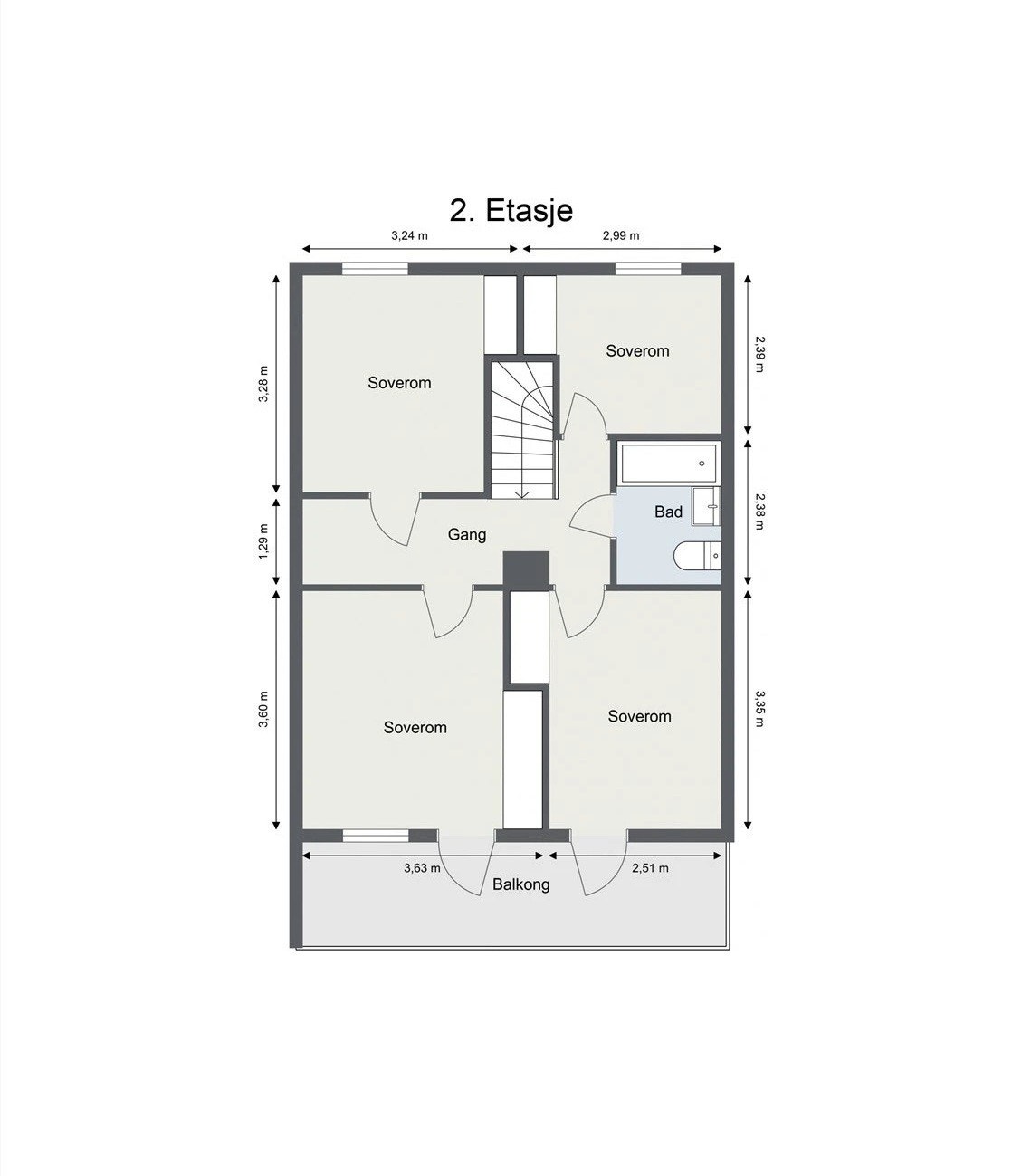 Plantegning 2.etasje Galleribilde