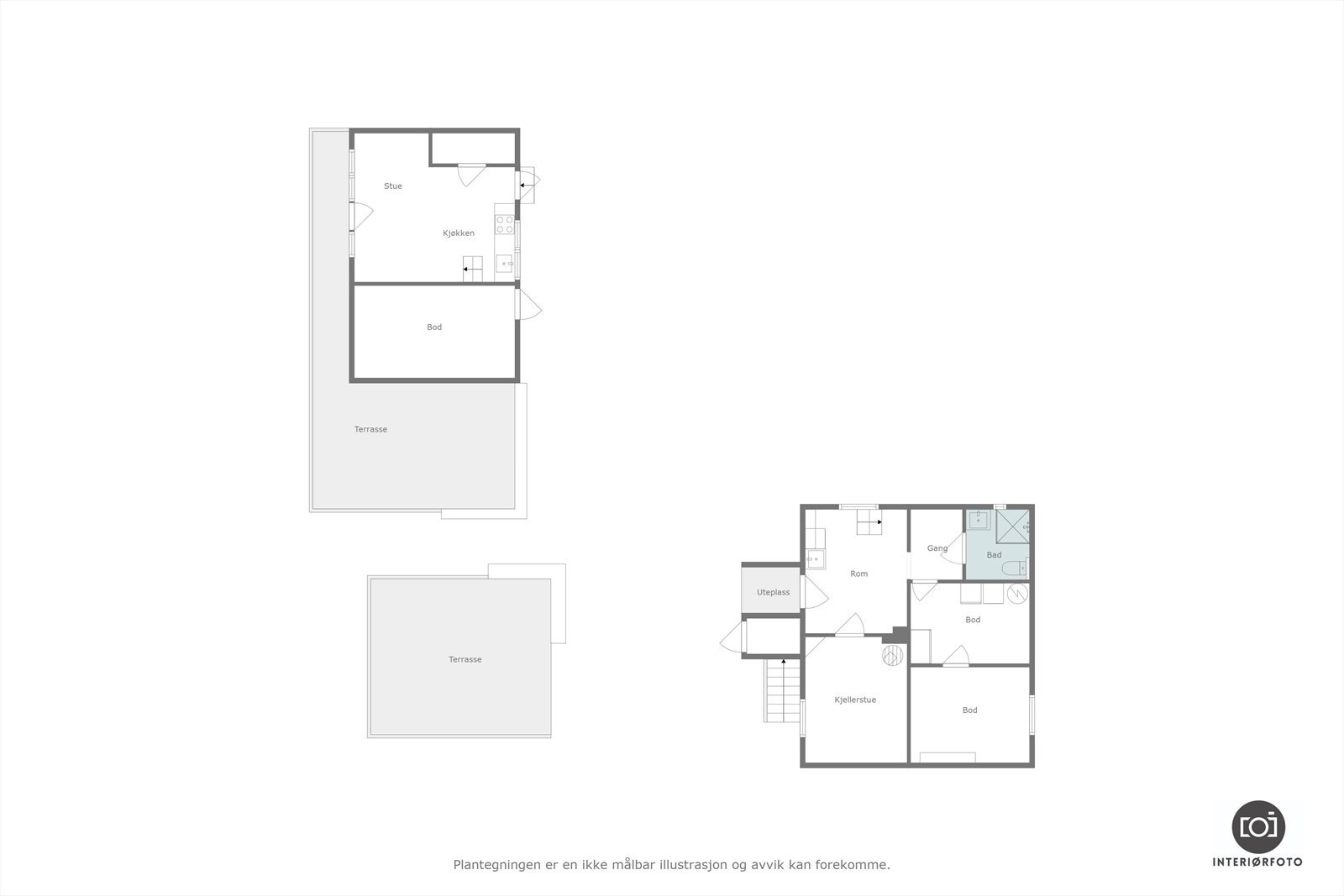 Plantegning for uthus og fritidsbolig Galleribilde