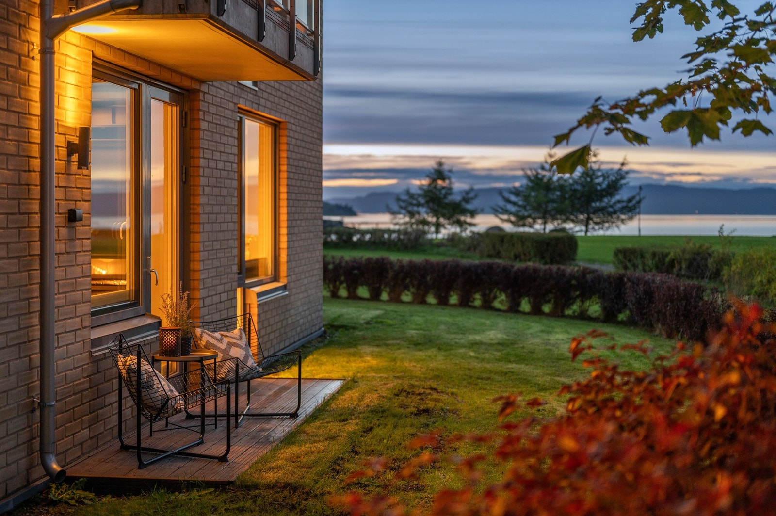 Her har man også utgang til en koselig terrasse. Galleribilde