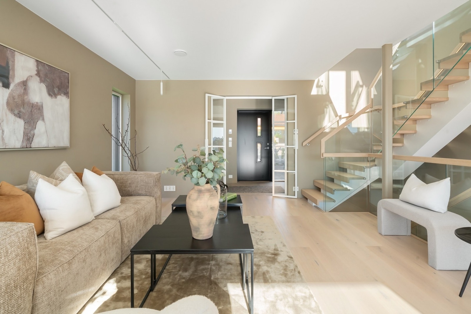 Det er vannbåren gulvvarme i alle rom. Galleribilde