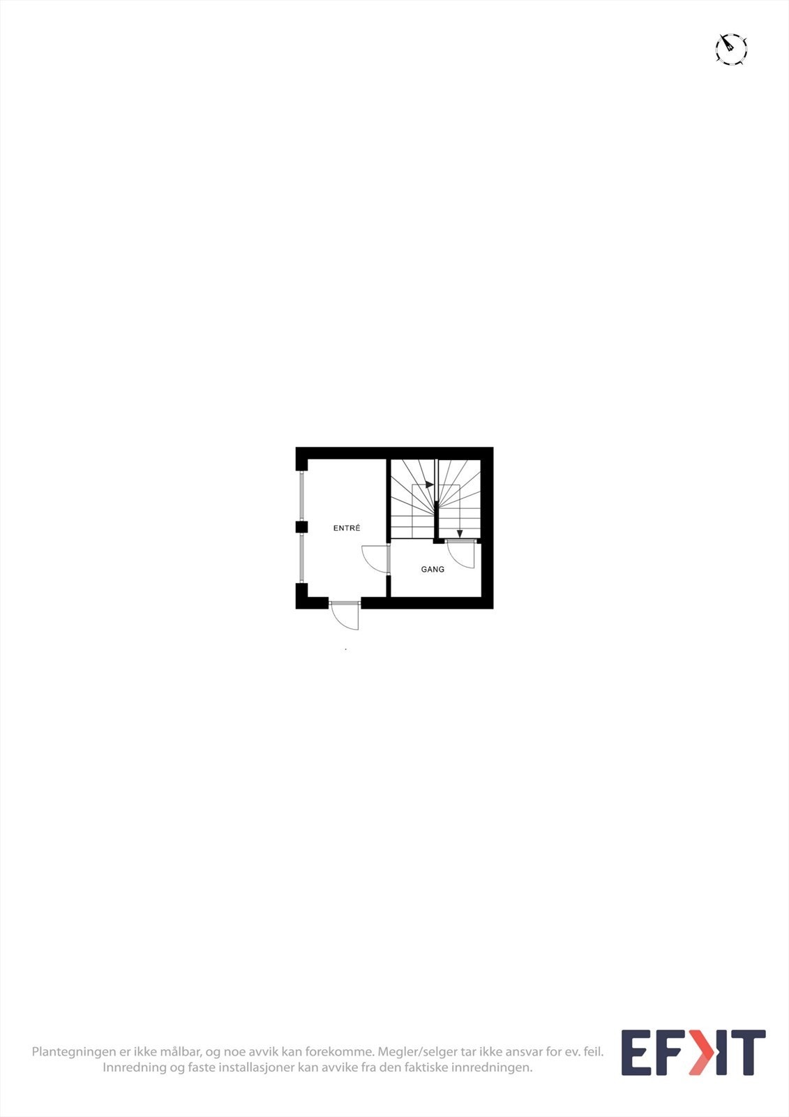 Plantegning entré tilhørende boenhet. Galleribilde