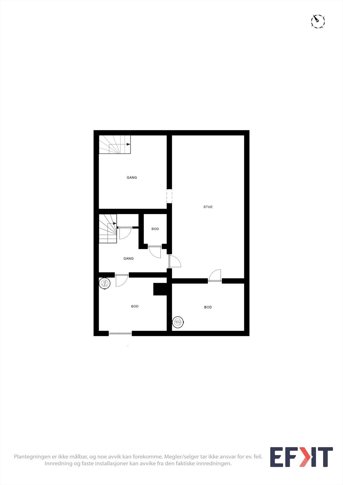 Plantegning kjeller. Galleribilde