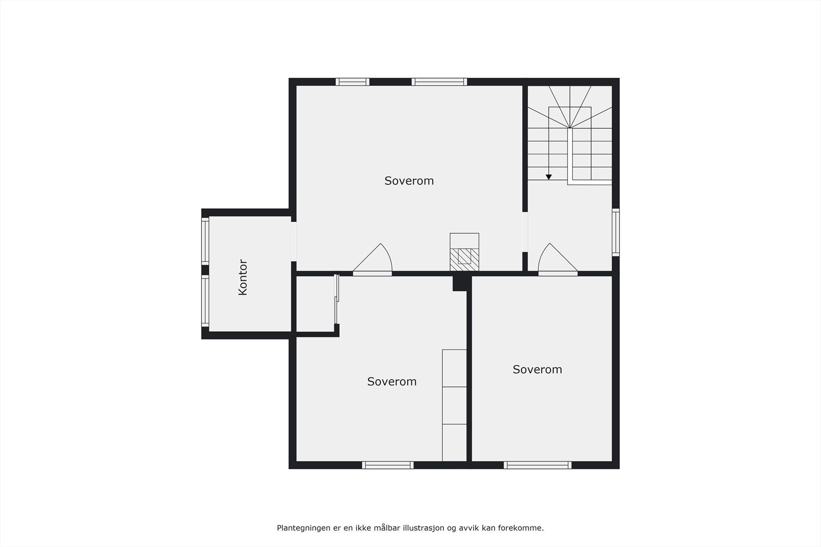 Plantegning 2 etasje Vollgata 32 Galleribilde