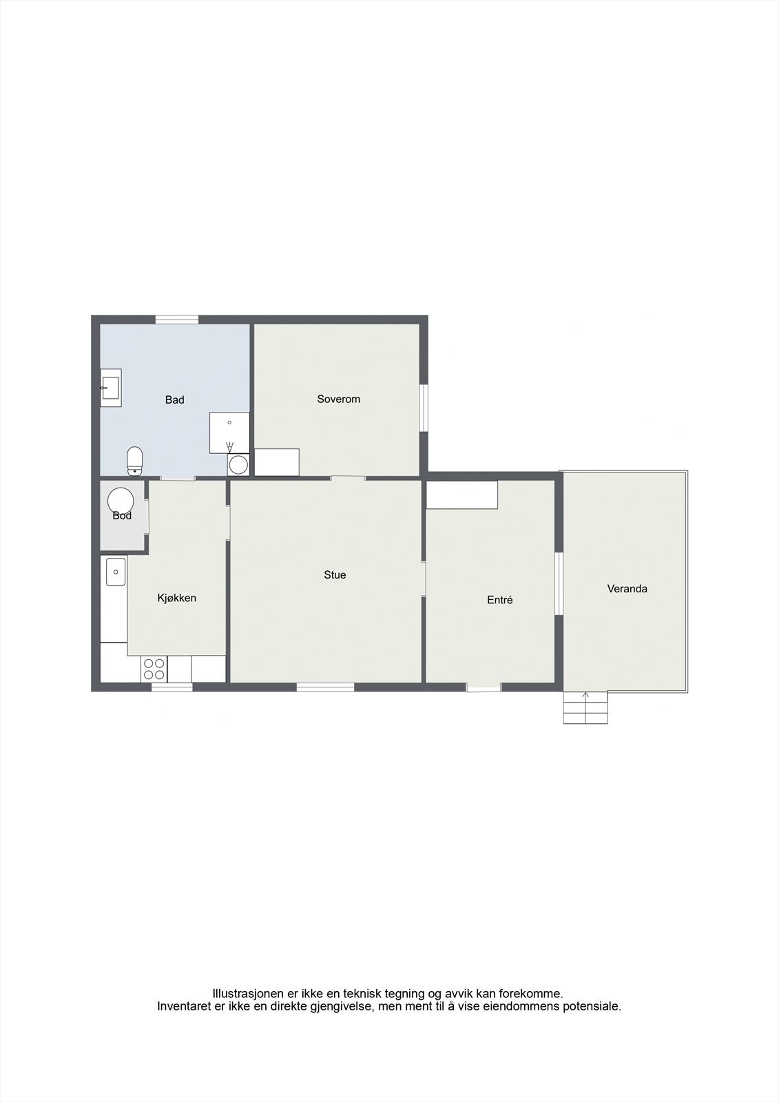 Plantegning underetasje. Galleribilde