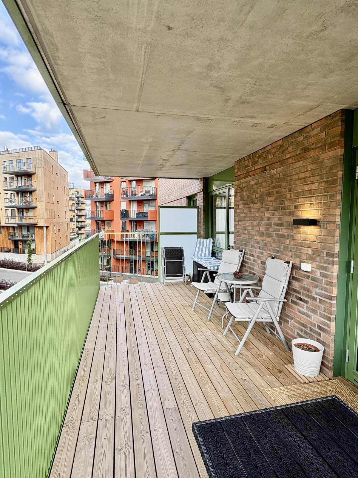 Balkongen er romslig. Galleribilde