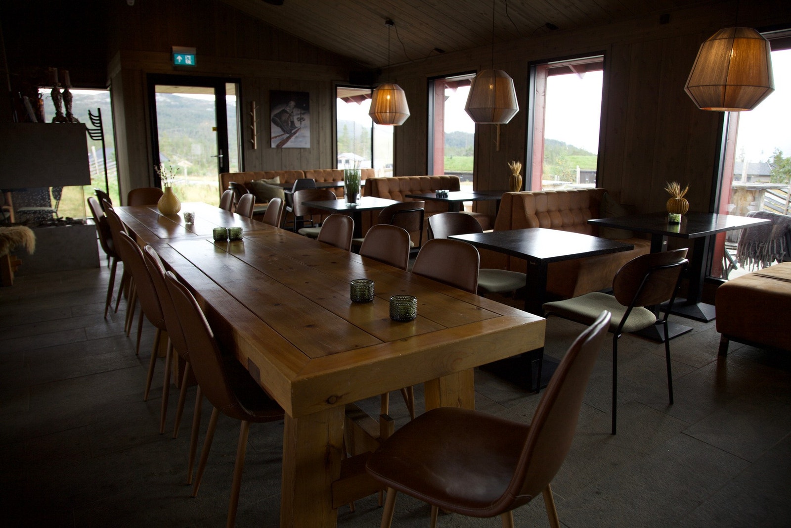 Enten kan man nyte et godt måltid i kaféen eller bringe med seg take-away. Galleribilde