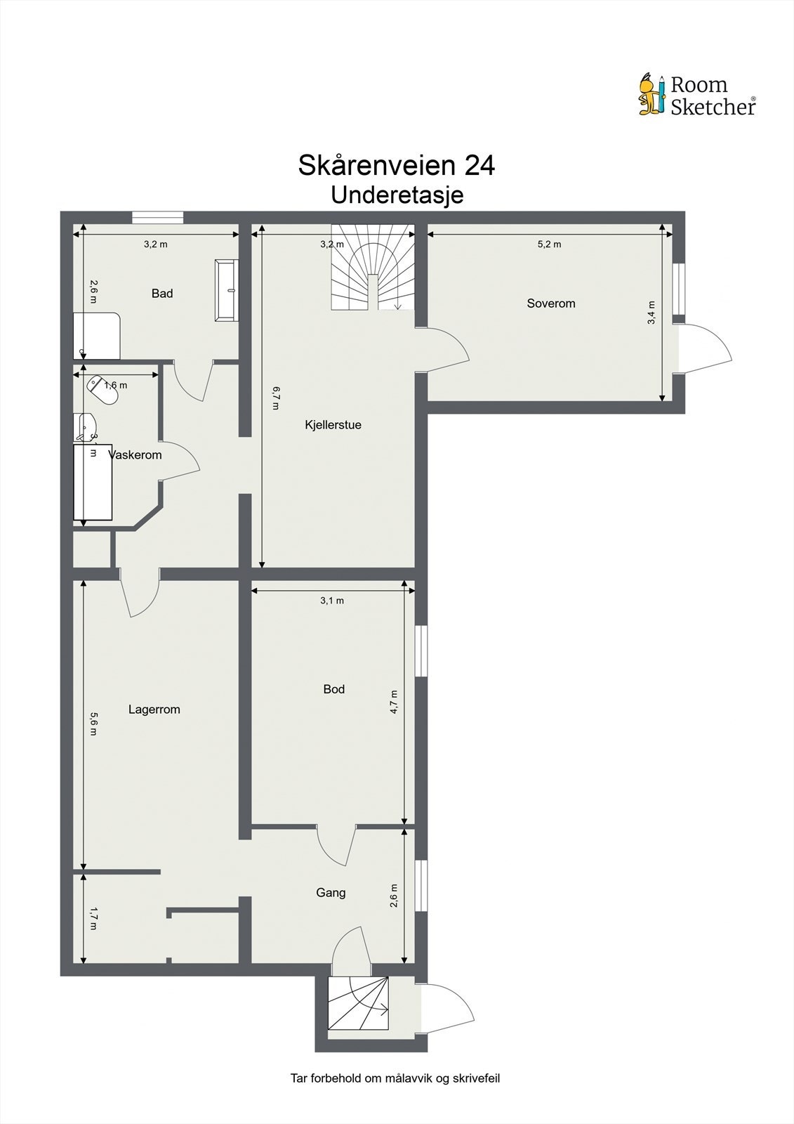 - Planskisse underetasje - Galleribilde