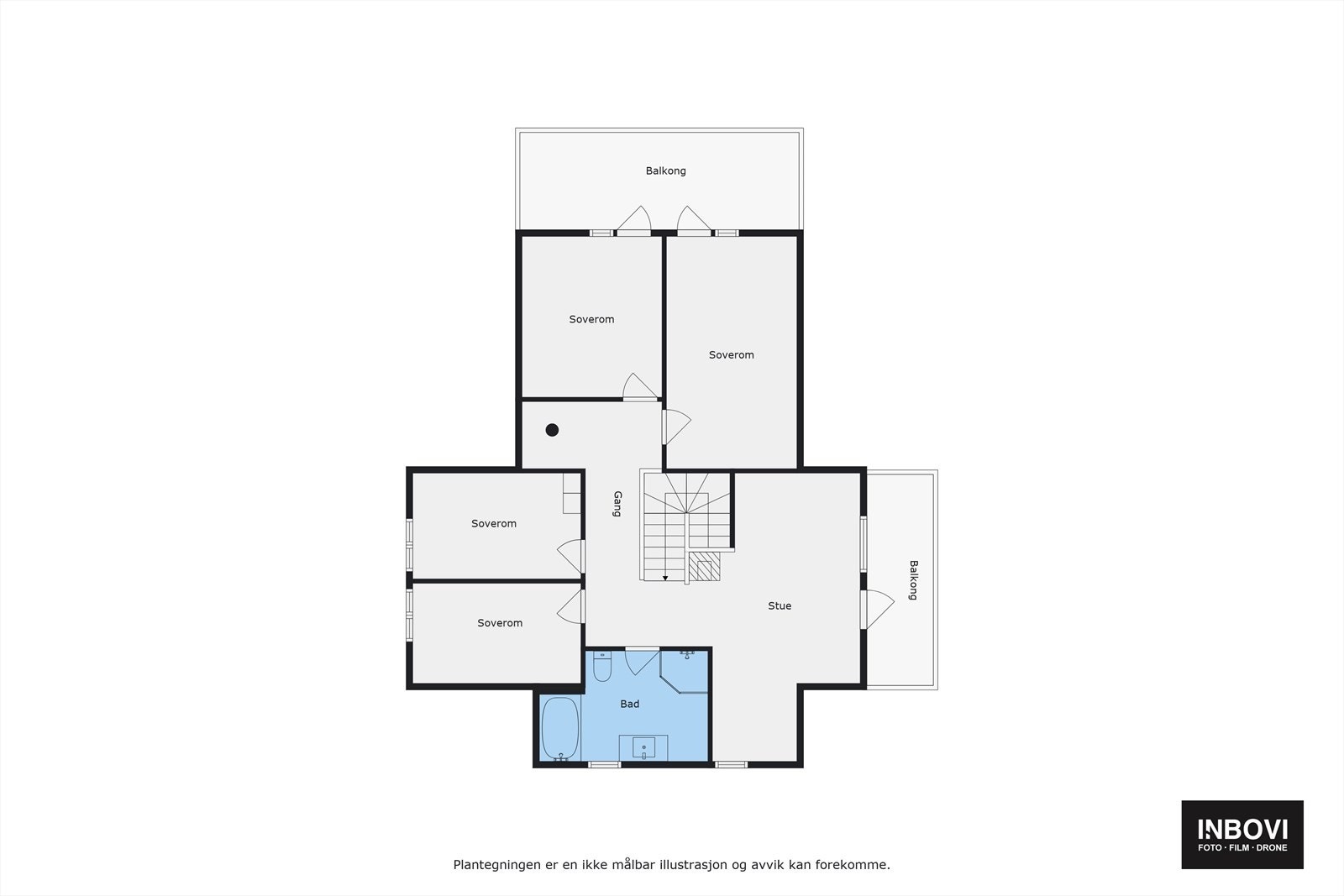 Plantegning loftetasjen Galleribilde