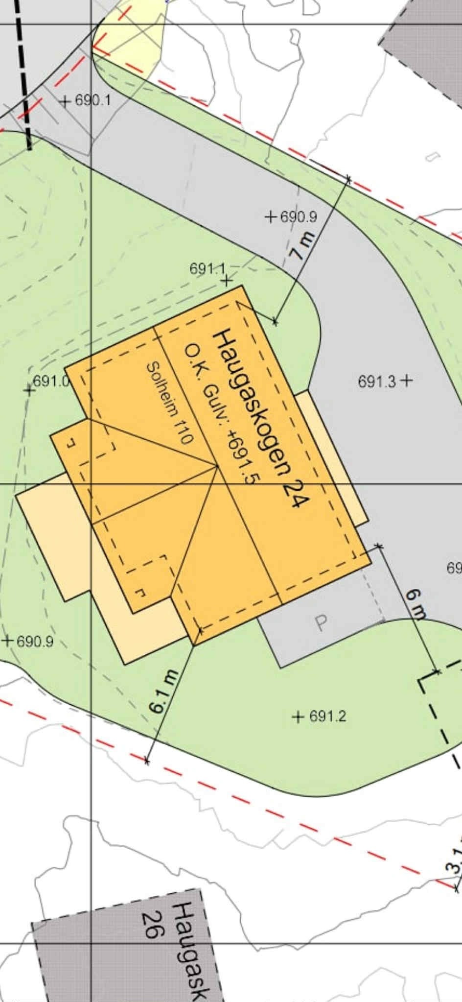 Situasjonskart Haugaskogen 24 Galleribilde