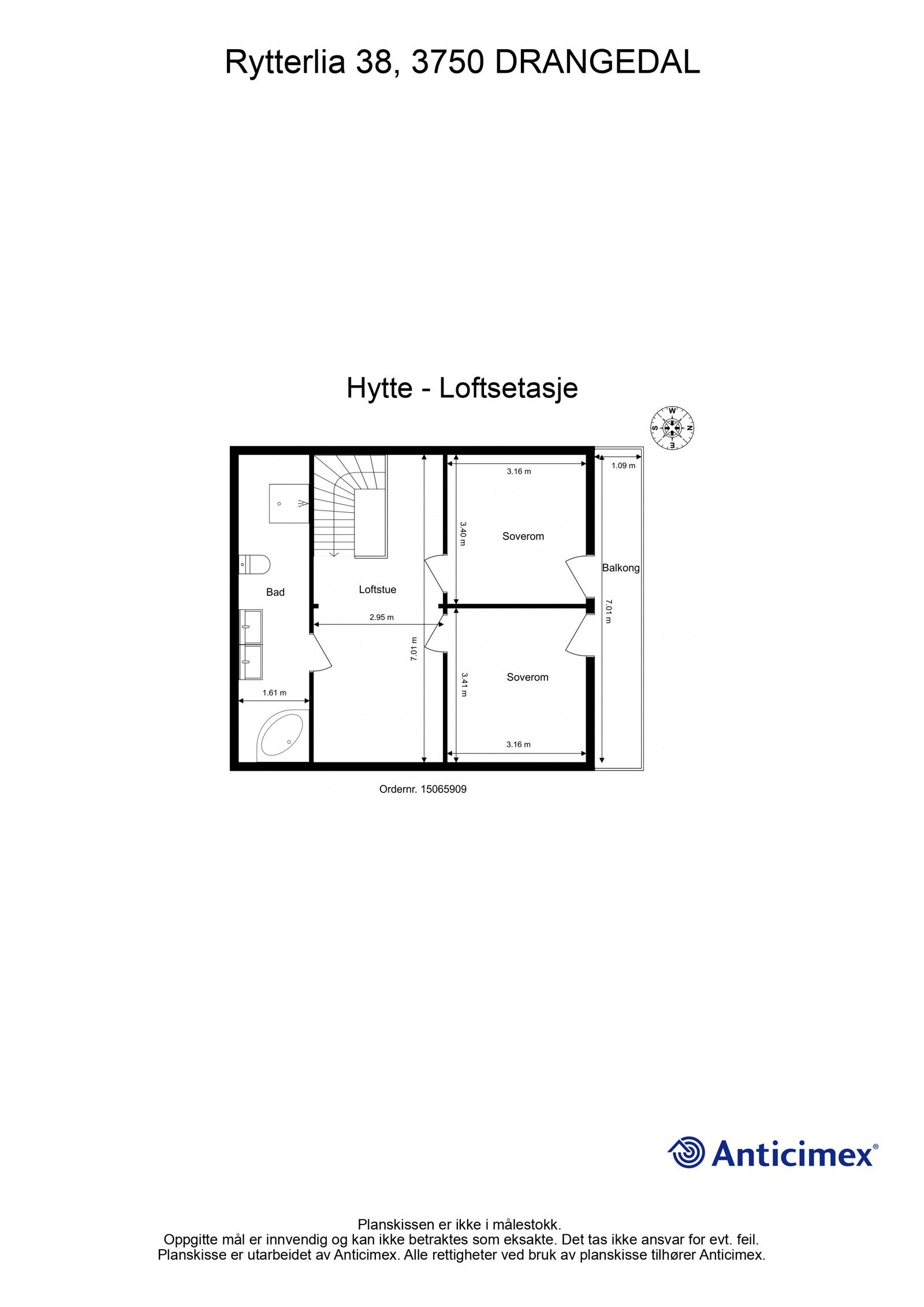 Plantegning loftsetasje Galleribilde