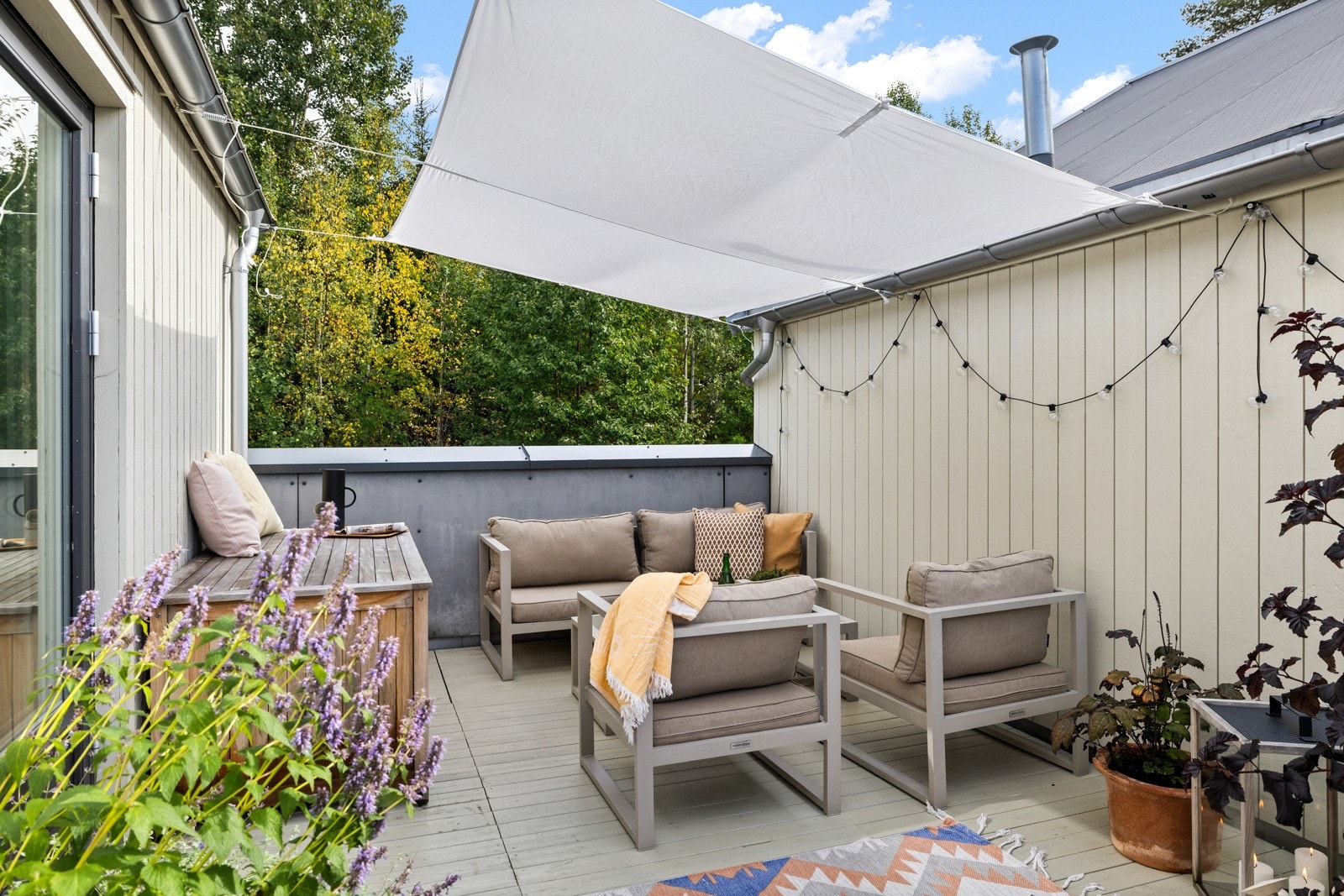 Usjenert takterrasse (24 m²). Galleribilde