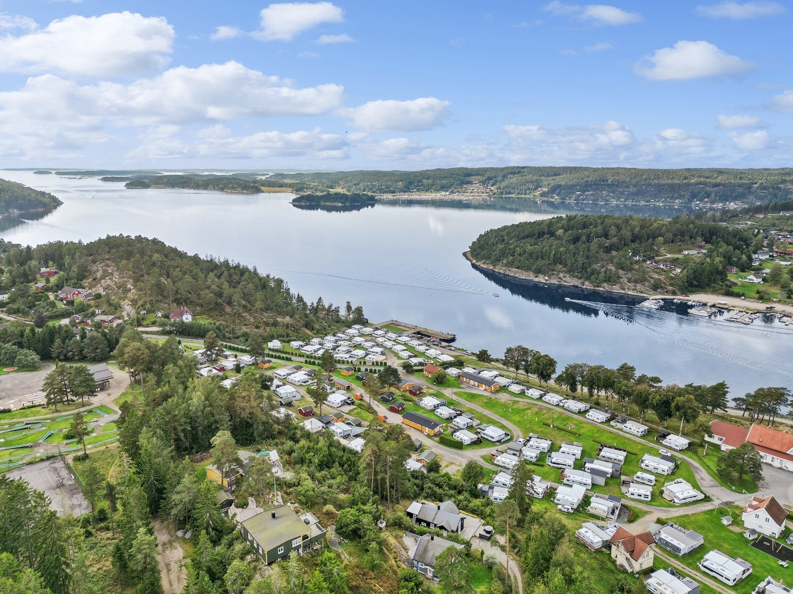 Dronefoto mot Skjebergkilen Galleribilde
