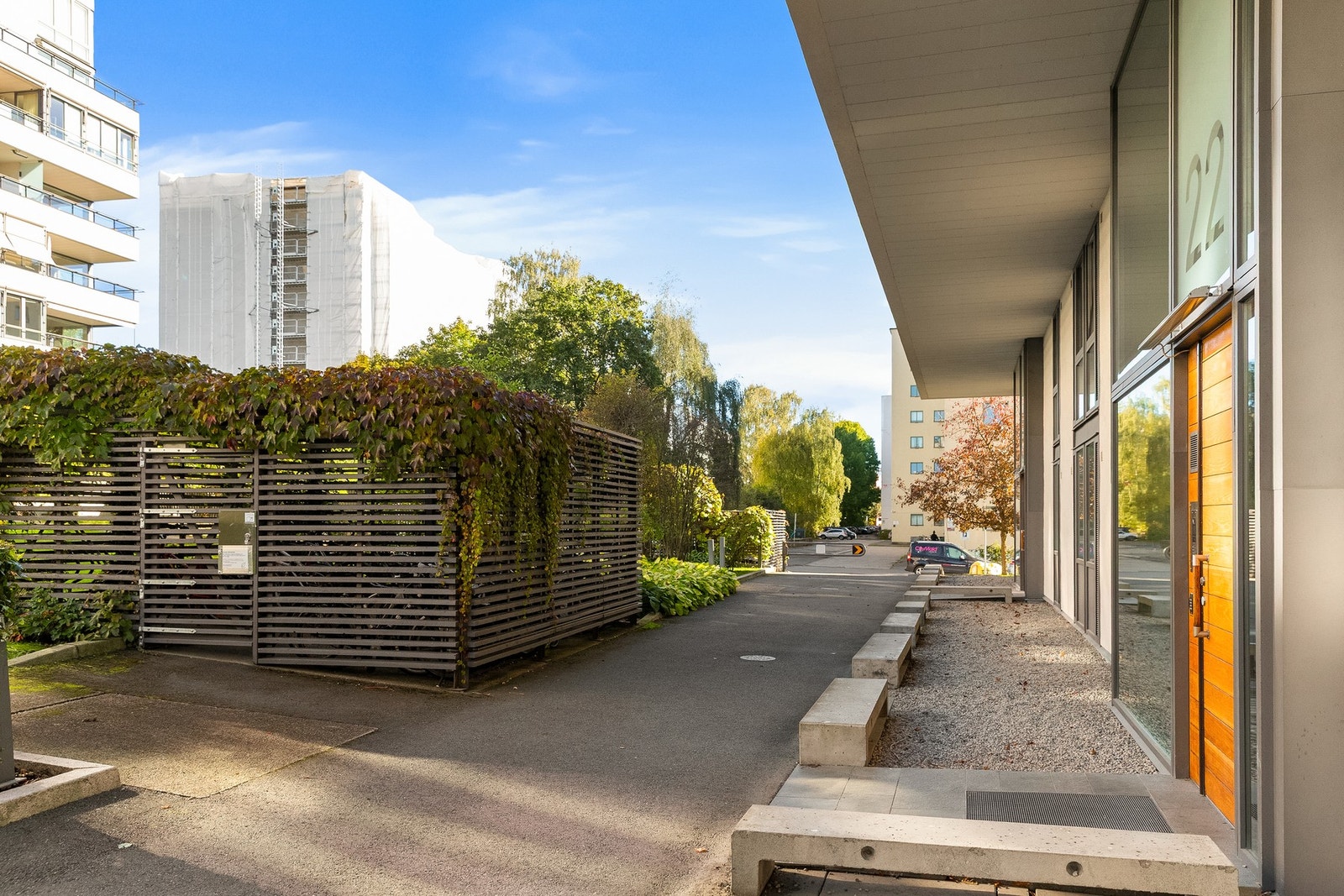 Felles sykkelparkering Galleribilde
