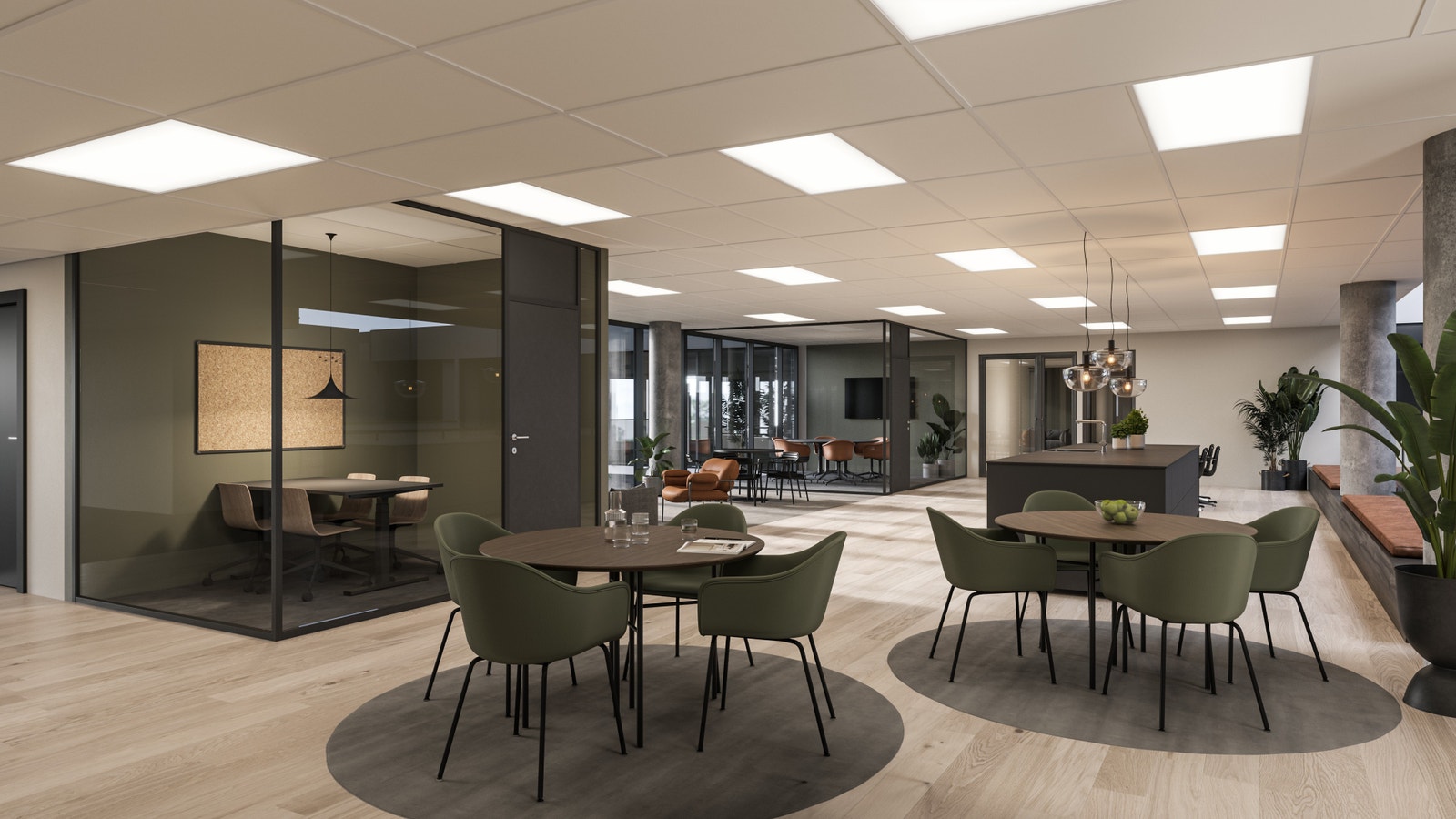 Kontorarealene egner seg godt i dynamiske miljø som krever samarbeid for å skape utvikling og innovasjon Galleribilde