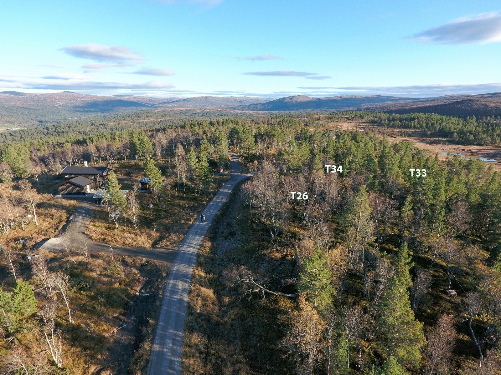 Utsikt mot sør bebygde tomt 32 Galleribilde