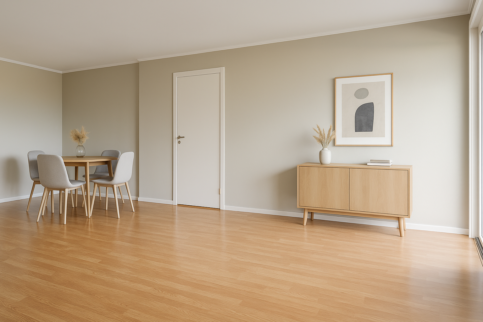 Stue. Rommet er digitalt stylet Galleribilde