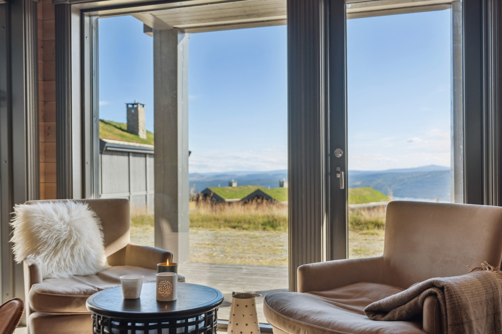 Stue med utsikt Galleribilde