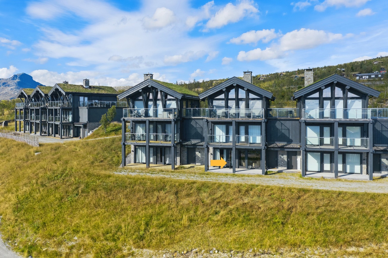 Leilighetens plassering ses i midten Galleribilde