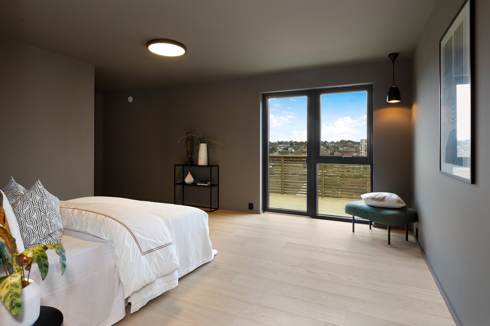 Soverommet har utgang til terrassen Galleribilde