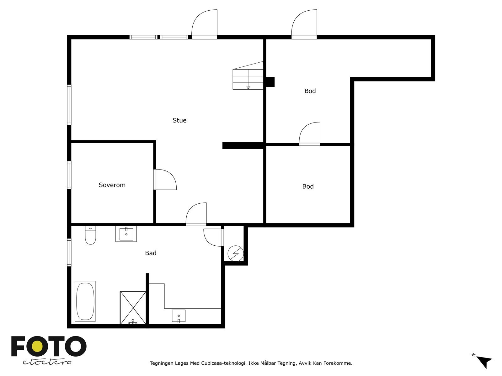 Veiledende plantegning underetasje. Ikke målbar Galleribilde