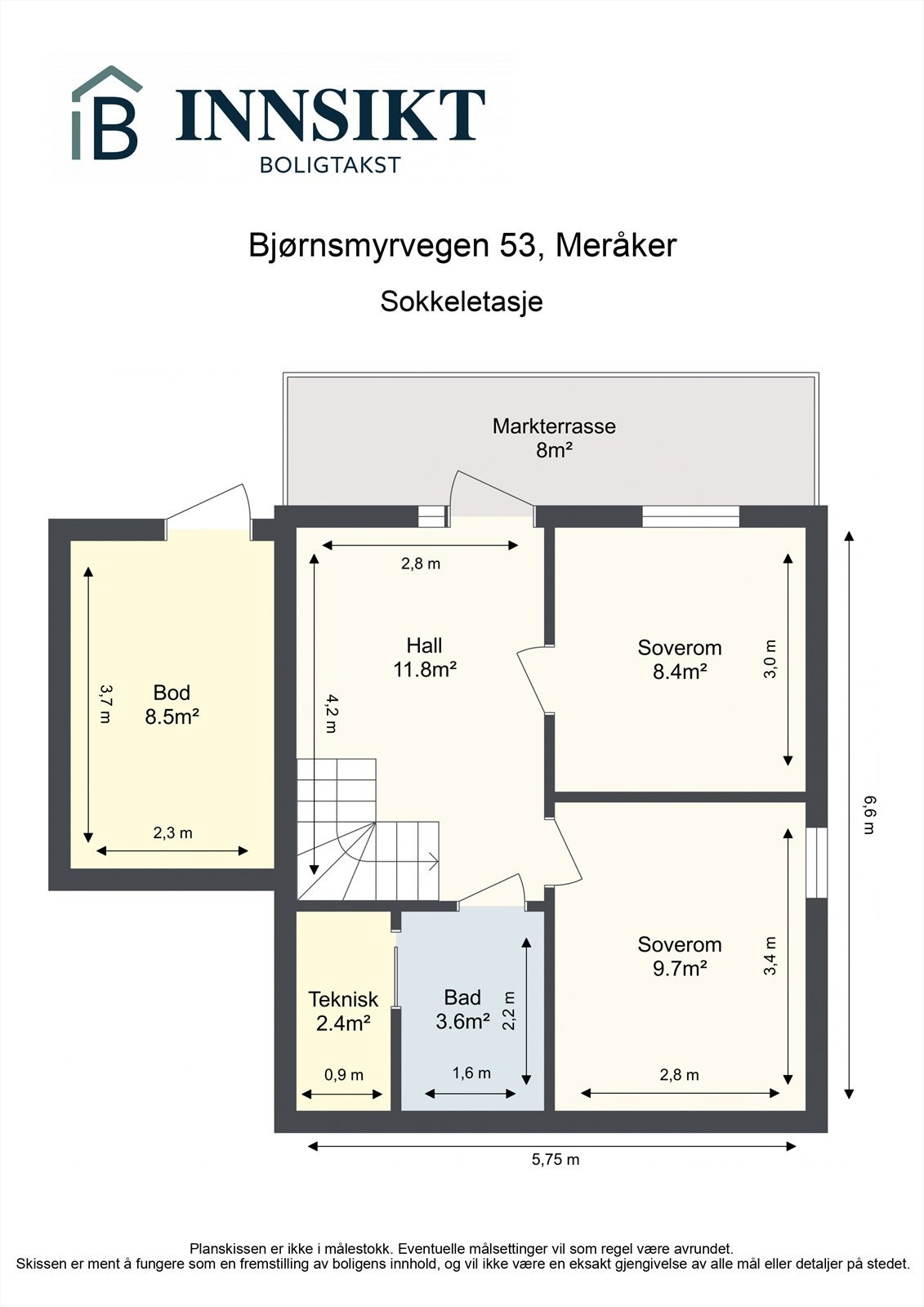 Plantegning sokkeletasje. Galleribilde