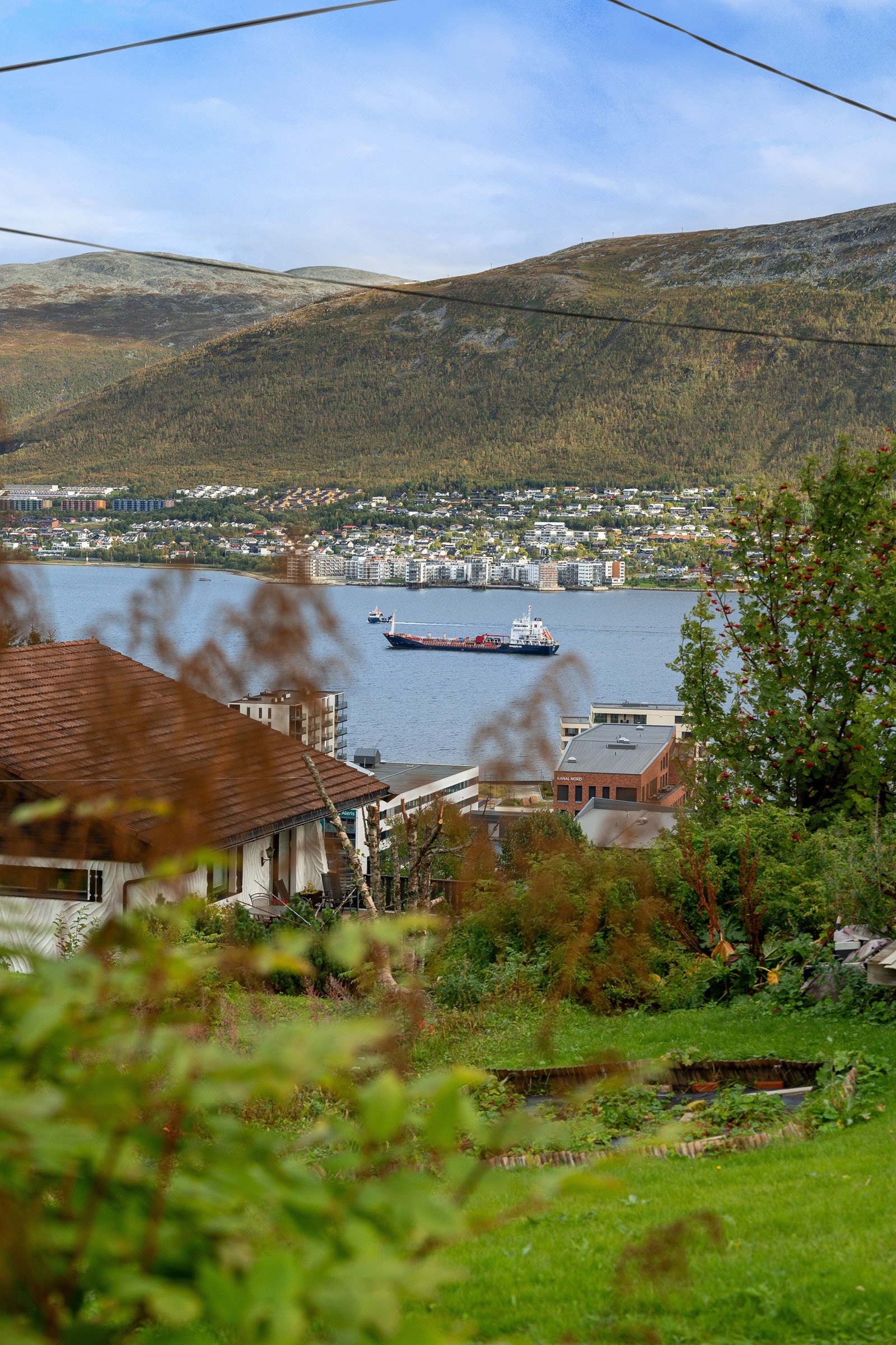 Her kan du nyte late dager mens du titter ned på den maritime trafikken i sundet.