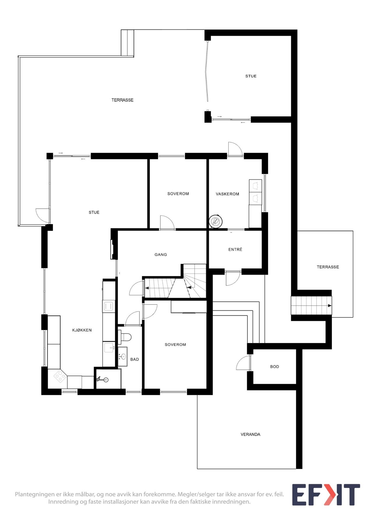 Planskisse hovedetasje. Galleribilde